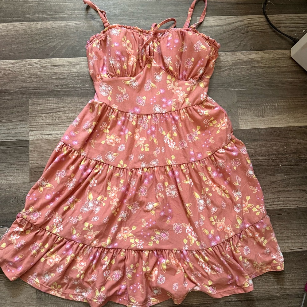 No Boundaries Pink Floral Dress